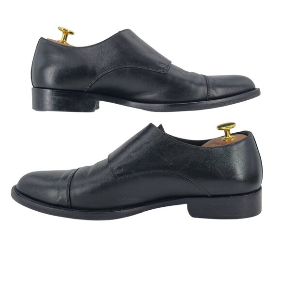 To Boot New York Adam Derrick Italy Men's 10.5 Black Leather Monk Strap Loafers - Picture 8 of 10